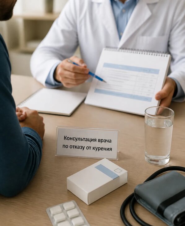 Консультация врача по отказу от курения для взрослых в Гусе-Хрустальном
